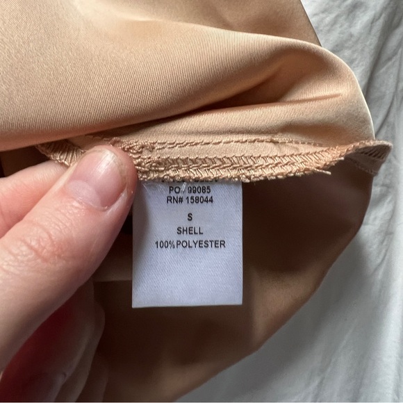 Hidden Label Satin-Like Champagne Slip Dress - Size S - Picture 4 of 5